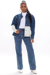 Sweet Love Straight Leg Jeans - Medium Blue Wash Ins Street